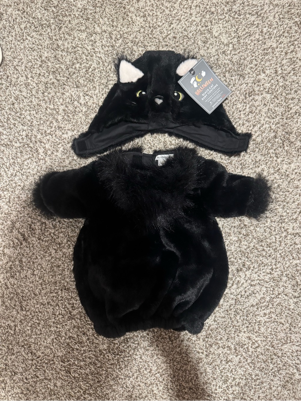 Pottery Barn Kids Baby Black Cat Halloween Costume 0-6M - Picture 3 of 7